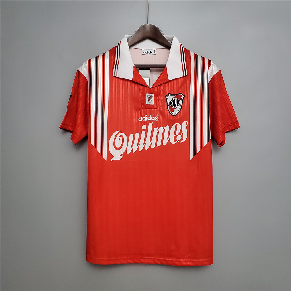 AAA Quality River Plate 95/96 Away Red Soccer Jersey